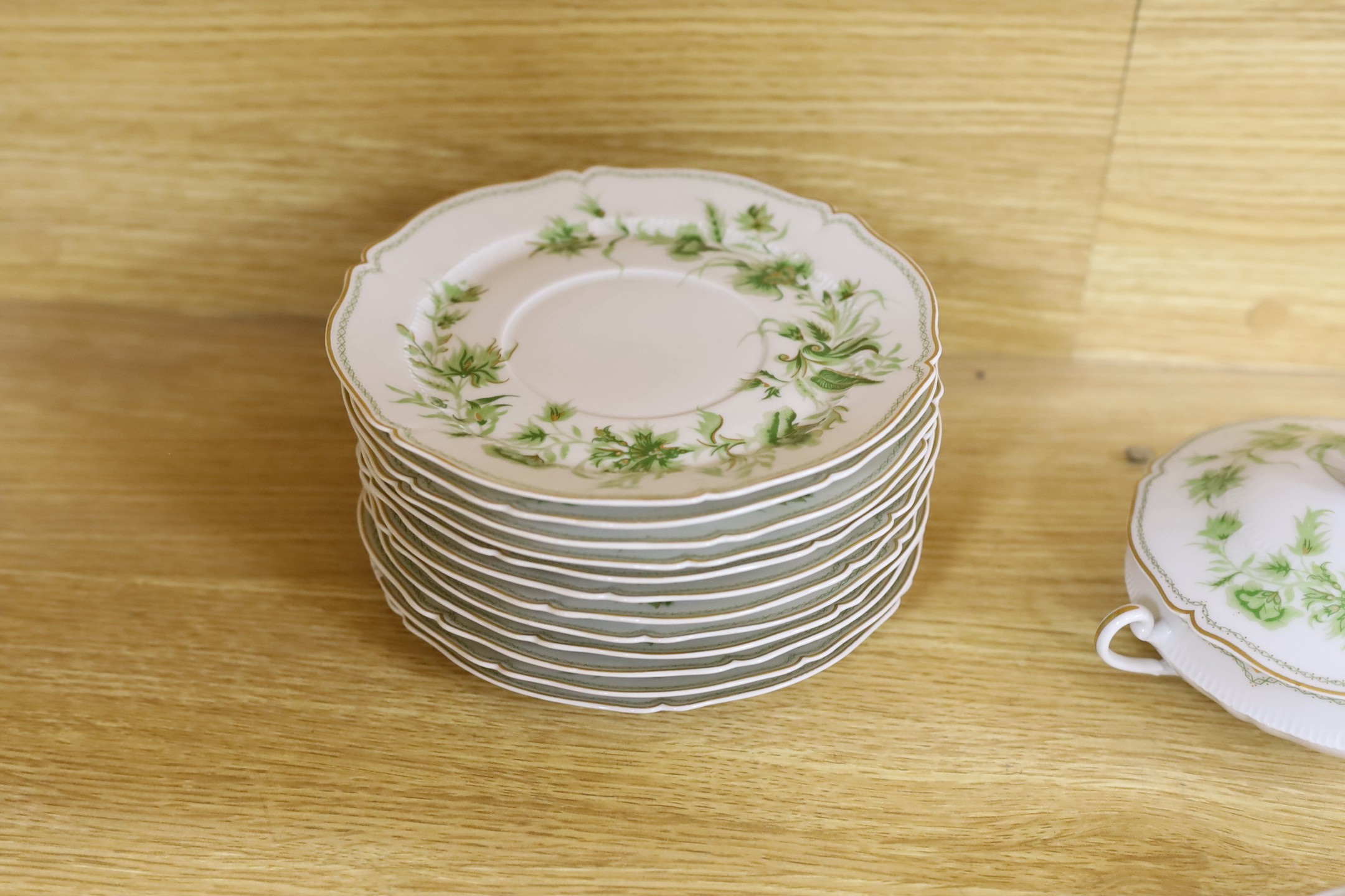 A Haviland Limoges 'A la Corne pattern' salad set